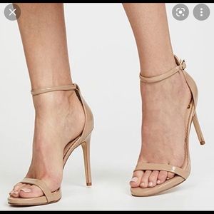 NWT Sam Edelman nude low open toe heels size 9